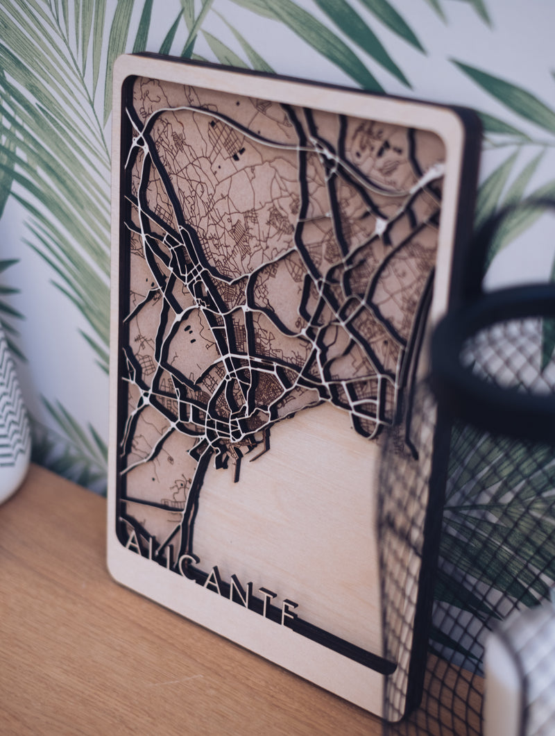 Alicante Laser Cut Maps