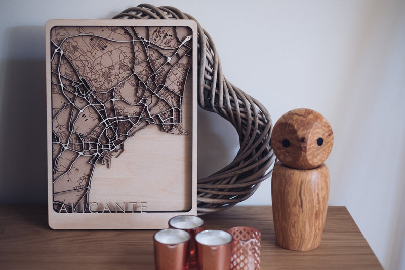 Alicante Laser Cut Map