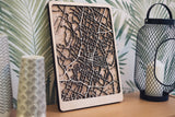 austin laser cut wood maps