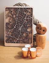 austin laser cut wood maps