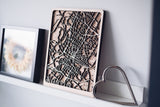austin laser cut wood maps