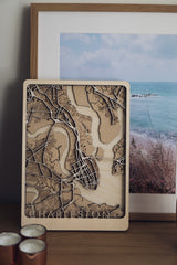 Charleston Wood Map Wall Art