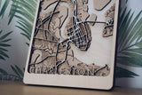 Charleston Laser Cut Wood Map