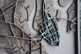 Charleston Laser Cut Wood Map