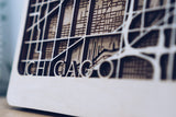 Chicago Wood Map Wall Art