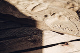 Custom Location Full Hardwood Topographic Carved Map