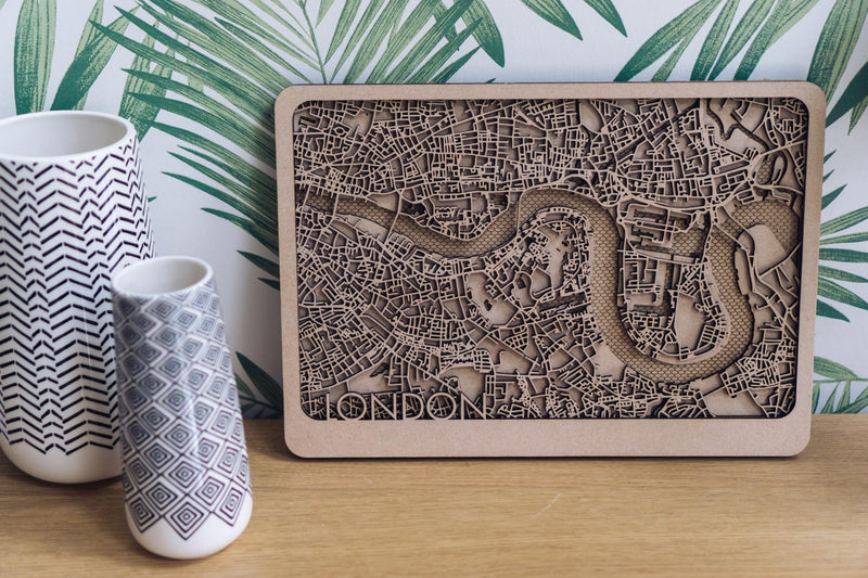 London Laser Cut Map