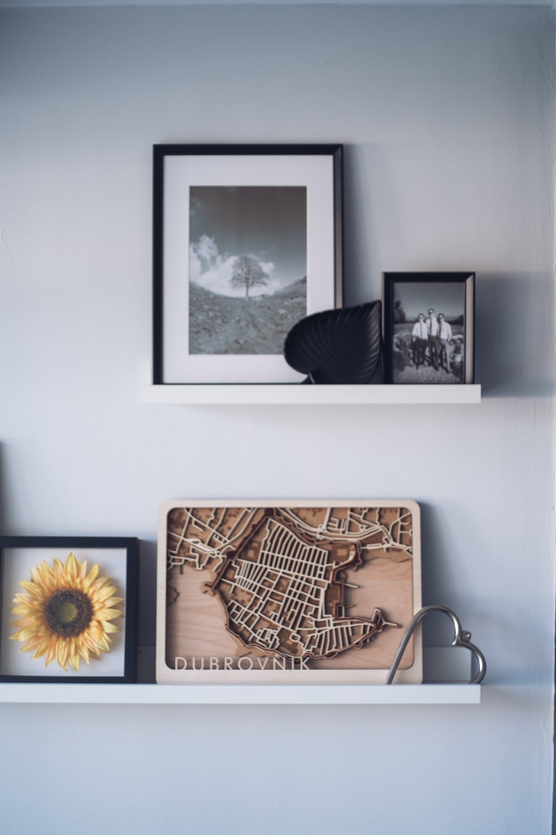 wood laser cut map