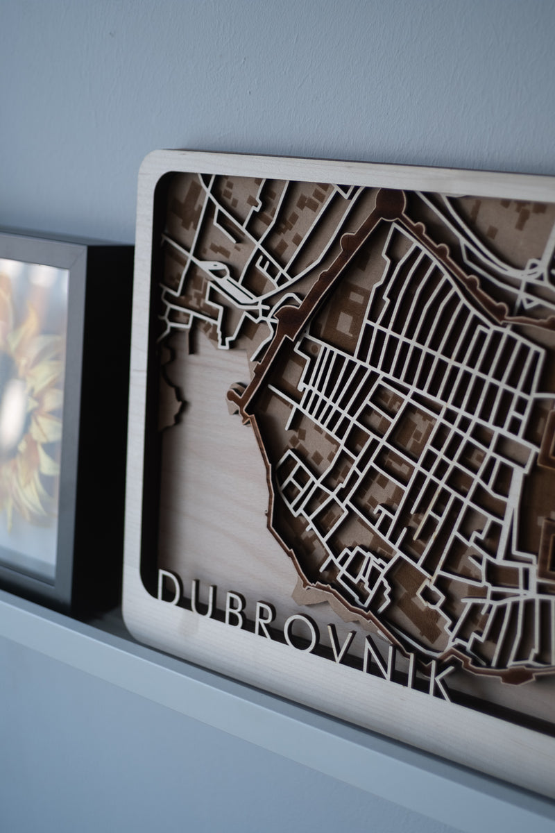 custom laser cut map