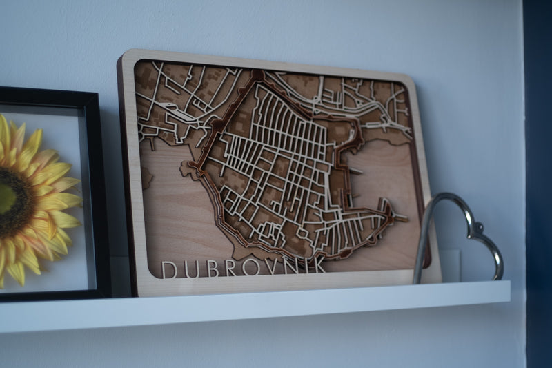 croatia laser cut map