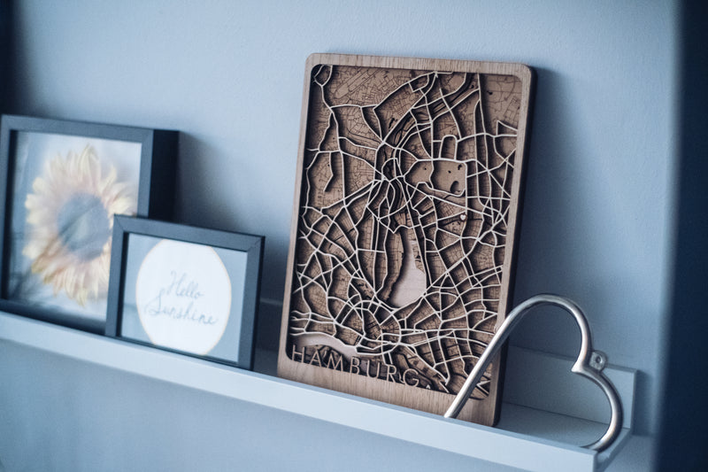 Hamburg wood map