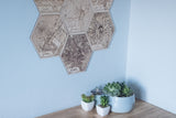 Travel Tiles. Custom Location Cartographic Tiled Wall Art