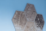 Travel Tiles. Custom Location Cartographic Tiled Wall Art