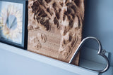 Cuillin Mountains Scotland Full Hardwood Topographic Carved Map