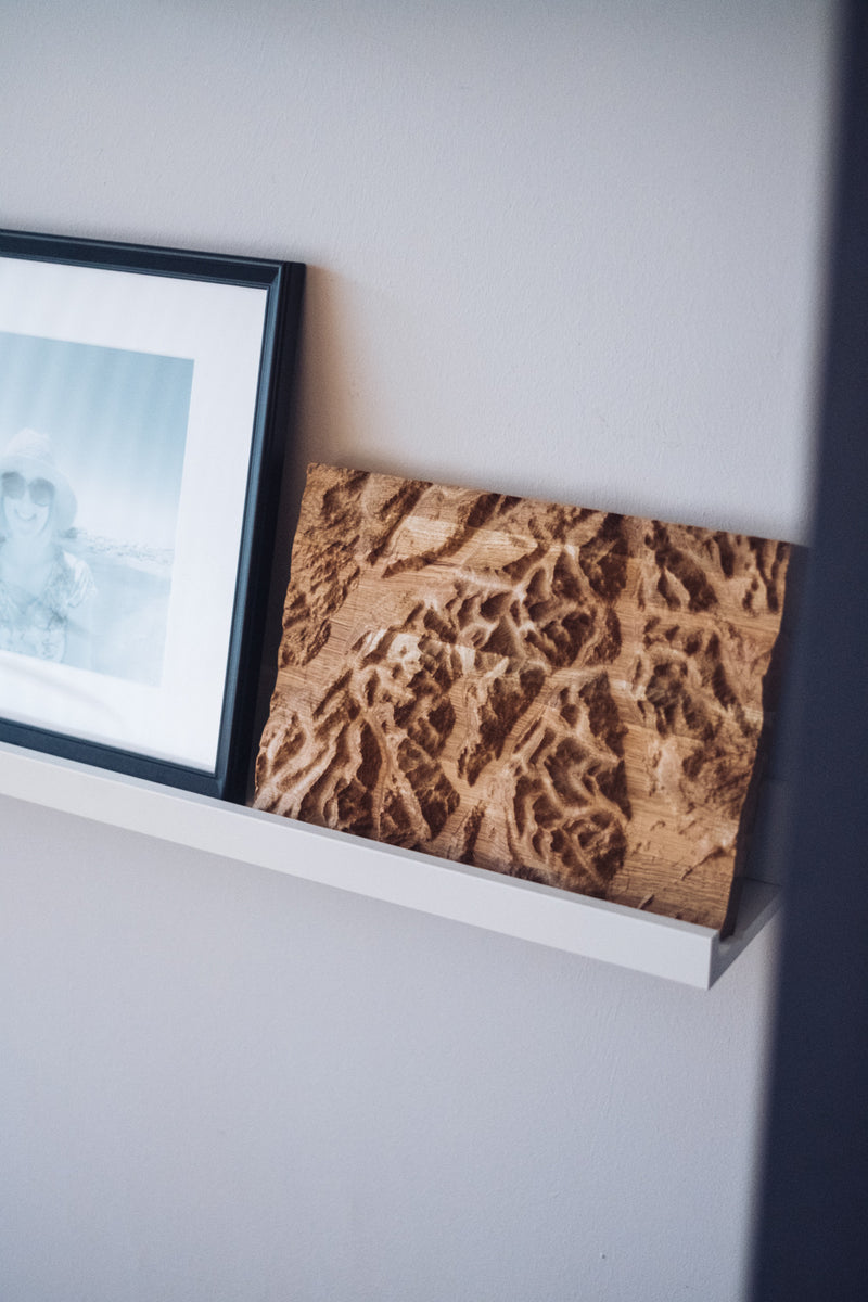 Arrochar Alps, Loch Lomond Full Hardwood Topographic Carved Map