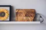 Mount Hood Topographic Carved Map. Oak Hardwood.