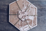 Travel Tiles. Custom Location Cartographic Tiled Wall Art
