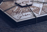 Travel Tiles. Custom Location Cartographic Tiled Wall Art
