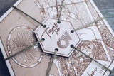 Travel Tiles. Custom Location Cartographic Tiled Wall Art