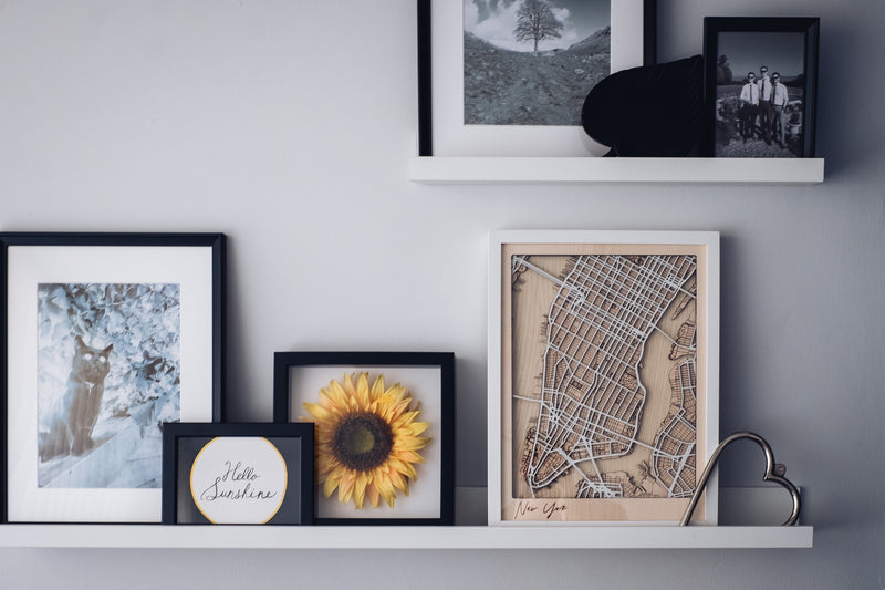 custom laser cut wood map
