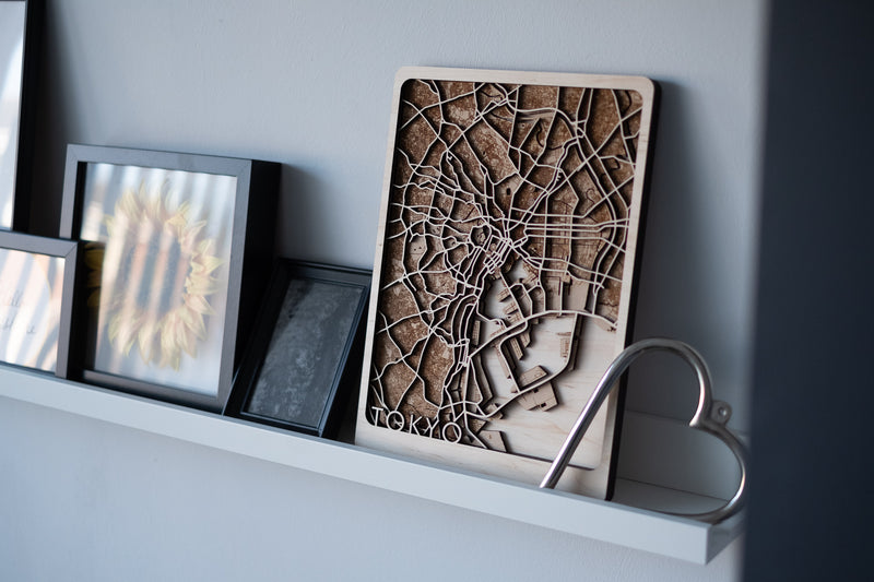 tokyo laser cut map