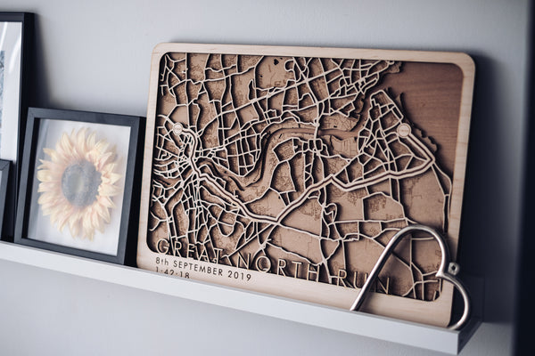 Great North run wood map