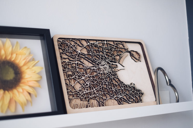 Dublin laser cut Map