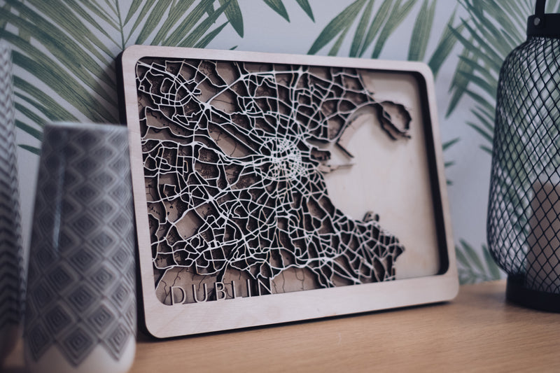 Dublin laser cut Map