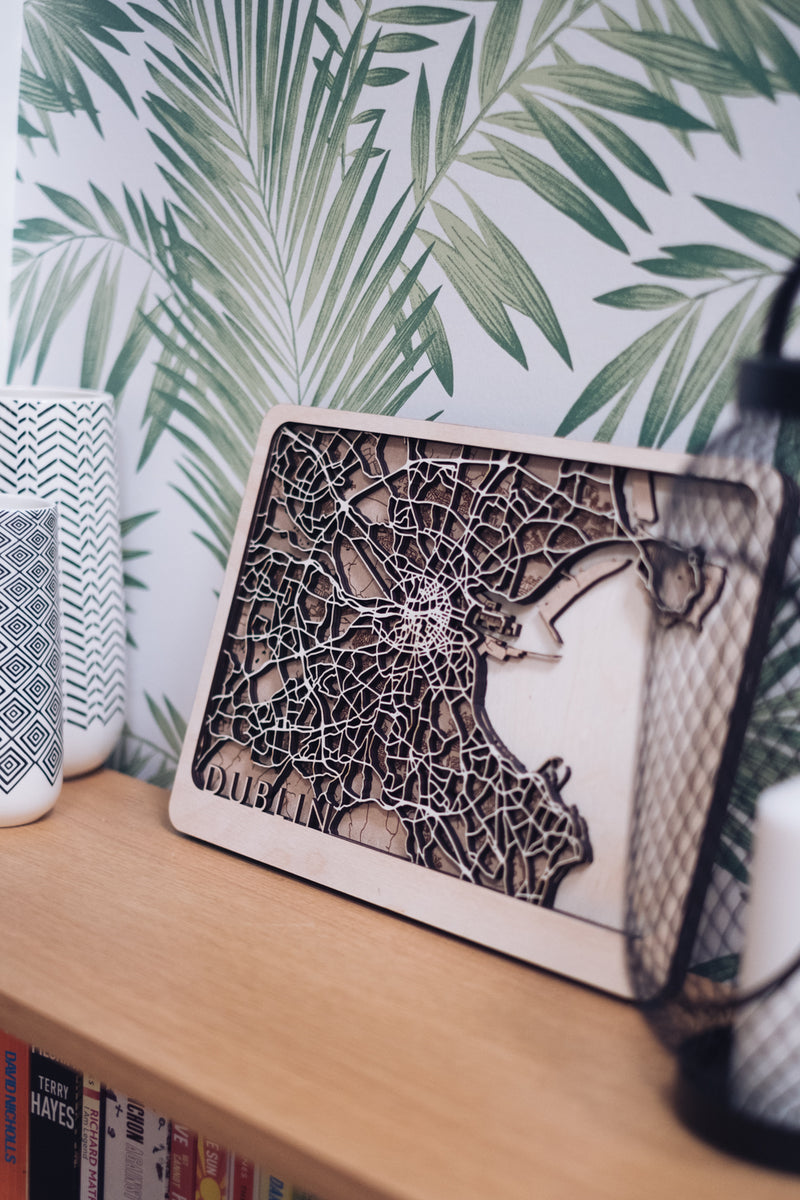 Dublin laser cut Map