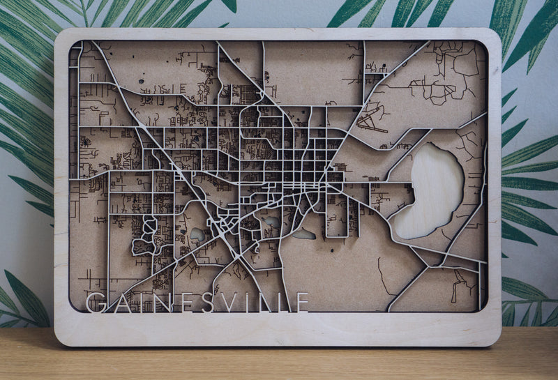 Gainesville Laser Cut Map