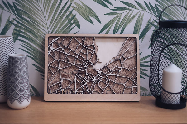 Geneva Laser Cut Map