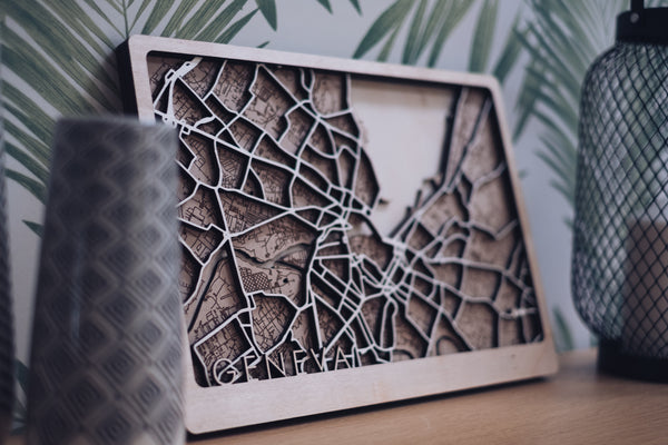 Geneva Laser Cut Map