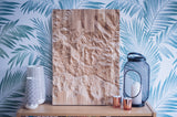 Grand CanyonTopographic Carved Map. Oak Hardwood.
