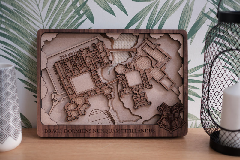 Hogwarts Laser Cut Map