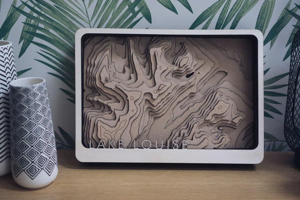 Lake Louise Laser Cut Map