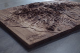 Lake District Full Hardwood Topographic Carved Map