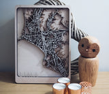 Lima laser cut Map