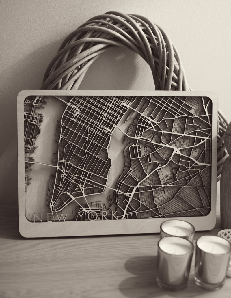 Brooklyn laser cut map