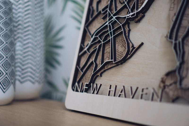 New Haven map art