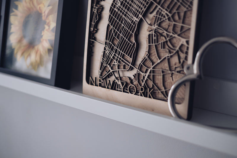 Manhattan Laser Cut Map