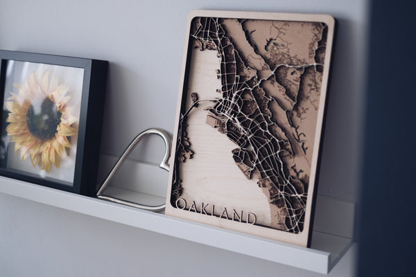 Oakland Laser cut map