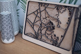 Ocean city florida wood map