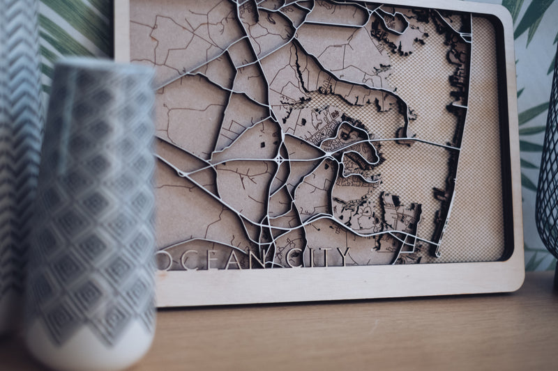 Custom wood map