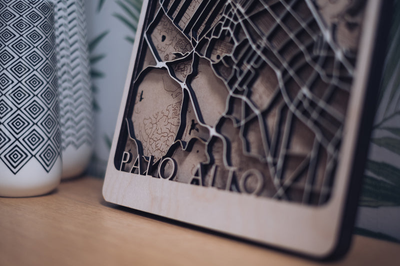 palo alto laser cut map