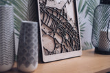palo alto laser cut map