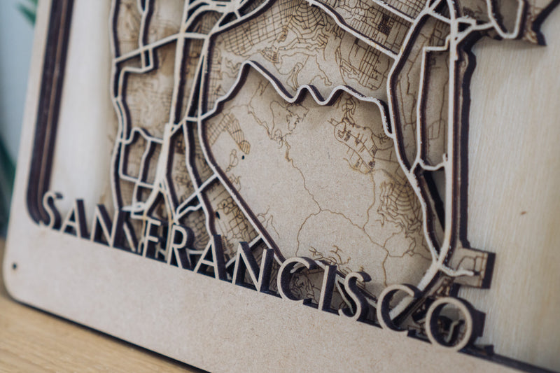 San Francisco wood Map