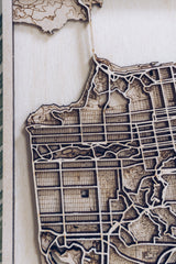 San Francisco laser cut Map