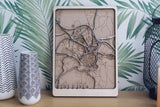 custom wood map