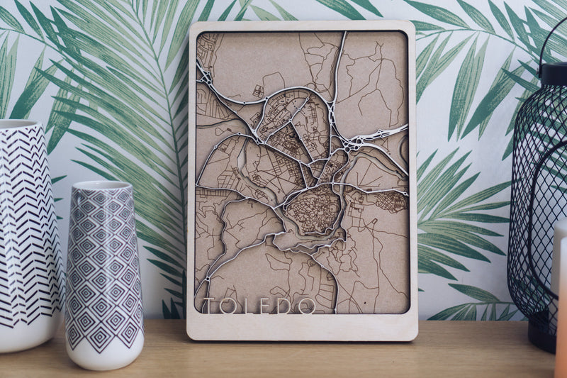 custom wood map