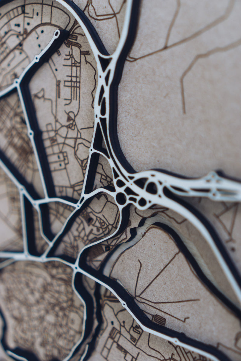 Toledo laser cut Map
